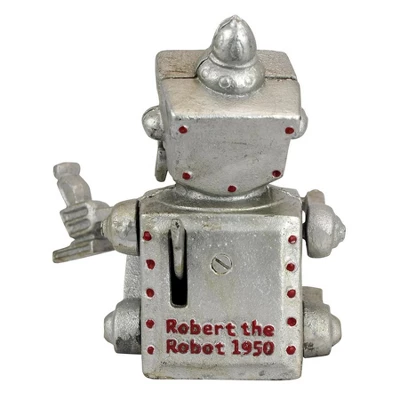 Design Toscano Robert The Robot Die-Cast Iron Mechanical Coin Bank 5 Design Toscano Robert The Robot Die-Cast Iron Mechanical Coin Bank - Image 3