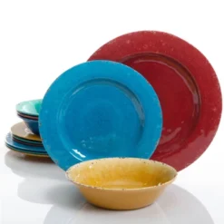 Gibson Studio California Mauna 12 Piece Assorted Crackle Decal Melamine Dinnerware Set 28 Gibson Studio California Mauna 12 Piece Assorted Crackle Decal Melamine Dinnerware Set -Children Furniture Store GUEST a6fcb5a8 20f1 4b35 89fd 352033b510c1