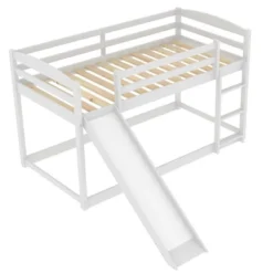 Twin Over Twin Bunk Bed With Convertible Slide And Ladder - ModernLuxe -Children Furniture Store GUEST a83aa0d6 fb0a 4b59 89ad 58b48458f60e
