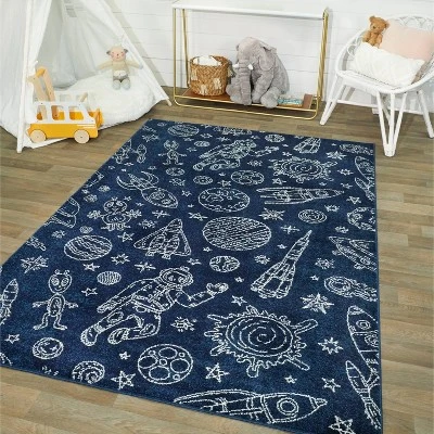 Rockets And Planets Rug - Balta Rugs 3 Rockets And Planets Rug - Balta Rugs