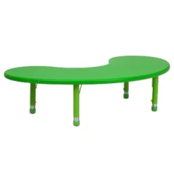 Flash Furniture 35"W X 65"L Half-Moon Plastic Height Adjustable Activity Table 26 Flash Furniture 35"W X 65"L Half-Moon Plastic Height Adjustable Activity Table -Children Furniture Store GUEST a9ca4153 cfdb 4feb b651 2b195526fc37