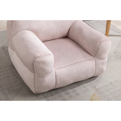 Kid's Velvet Upholstered Accent Chair, Memory Sponge Stuffed Bean Bag Chair-ModernLuxe 11 Kid's Velvet Upholstered Accent Chair, Memory Sponge Stuffed Bean Bag Chair-ModernLuxe - Image 9