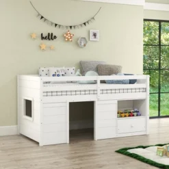 Costway Twin Size Low Loft Bed With Storage Drawer Activity Center Solid Wood Bed Frame 12 Costway Twin Size Low Loft Bed With Storage Drawer Activity Center Solid Wood Bed Frame -Children Furniture Store GUEST ab56c24c 0ff0 4aac b856 18f2f52bbf6f