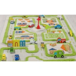 31.5"x44.5" Traffic Green 3D Play Rug - IVI 17 31.5"x44.5" Traffic Green 3D Play Rug - IVI -Children Furniture Store GUEST adf25e1d 9691 4f2e 82cc 78dfe6dcb47e