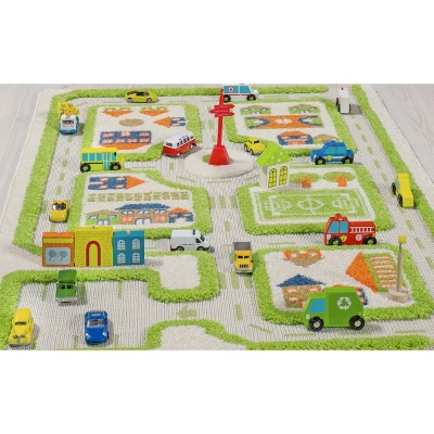 31.5"x44.5" Traffic Green 3D Play Rug - IVI 7 31.5"x44.5" Traffic Green 3D Play Rug - IVI - Image 5
