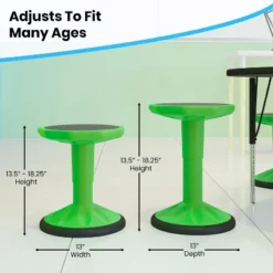 Flash Furniture Carter Adjustable Height Kids Flexible Active Stool For Classroom And Home With Non-Skid Bottom, 14" - 18" Seat Height -Children Furniture Store GUEST aedbd643 0d3d 47e1 8442 a4ffab535f4c