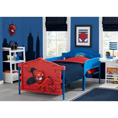Twin Marvel Spider-Man Plastic 3D Bed - Delta Children 3 Twin Marvel Spider-Man Plastic 3D Bed - Delta Children