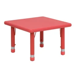 Flash Furniture 24" Square Plastic Height Adjustable Activity Table -Children Furniture Store GUEST b21074ac b323 40e1 8336 f944973aa713