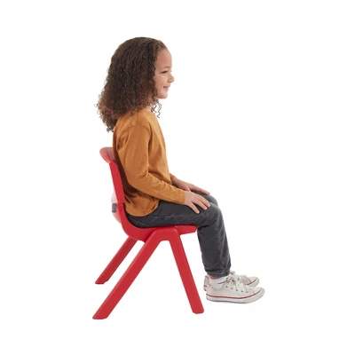 ECR4Kids 12 Inch Plastic Stackable Classroom Stack Chairs, Indoor/Outdoor For Kids-10pk 4 ECR4Kids 12 Inch Plastic Stackable Classroom Stack Chairs, Indoor/Outdoor For Kids-10pk - Image 2