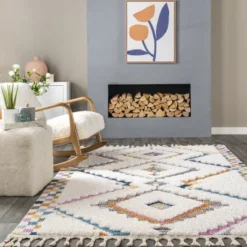 NuLOOM Lilou Moroccan Kids Tassel Area Rug -Children Furniture Store GUEST b4c4ddd6 e1c8 4501 87c8 2e0bbfe39a17