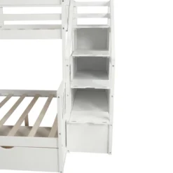 Twin Over Full Bunk Bed With Drawers,Storage Staircase And Slide-ModernLuxe -Children Furniture Store GUEST b52c0d6d 1ddb 4419 b760 64eb2eb886b3