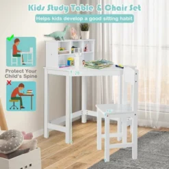 Costway Kids Corner Desk & Chair Set Wooden Study Writing Workstation With Storage & Hutch 17 Costway Kids Corner Desk & Chair Set Wooden Study Writing Workstation With Storage & Hutch -Children Furniture Store GUEST b5e0822d f3f7 48e6 bb90 1eb05b43e364