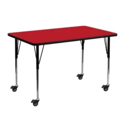 Emma And Oliver Mobile 24x48 Rectangle HP Laminate Adjustable Activity Table -Children Furniture Store GUEST b63ed2d1 6d88 47d4 b67e 6f792741abd6 1