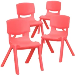 Flash Furniture 4 Pack Plastic Stackable School Chair With 12'' Seat Height -Children Furniture Store GUEST b9492034 9990 4a1e 86e5 ff25fdd84121