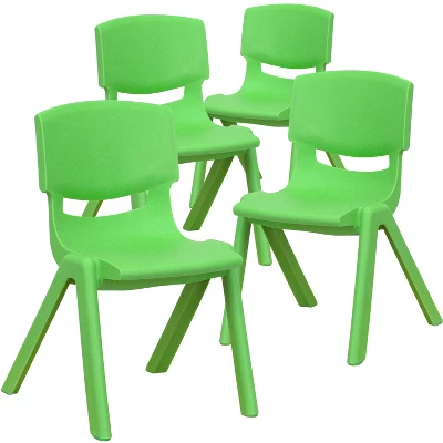 Emma And Oliver 4 Pack Plastic Stack School Chair With 12" Seat Height - Kids Chair 16 Emma And Oliver 4 Pack Plastic Stack School Chair With 12" Seat Height - Kids Chair - Image 14
