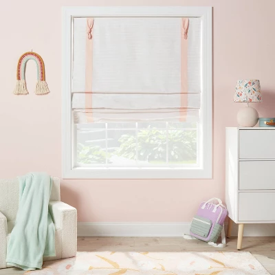 48" X 64" Blackout Roman Kids' Shade Pink With Striped - Pillowfort™ 3 48" X 64" Blackout Roman Kids' Shade Pink With Striped - Pillowfort™