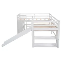Twin Size L-Shaped Loft Bed With Movable Two-Tier Shelves And Slide - ModernLuxe 20 Twin Size L-Shaped Loft Bed With Movable Two-Tier Shelves And Slide - ModernLuxe -Children Furniture Store GUEST ba3bd155 950d 441f ac08 30df7735c30e