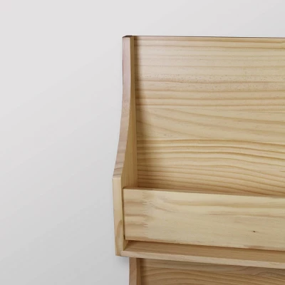 2 Tier Wood Kids' Book Shelf Natural - Pillowfort™ 4 2 Tier Wood Kids' Book Shelf Natural - Pillowfort™ - Image 2