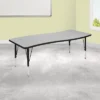 Flash Furniture 26"W X 60"L Rectangle Wave Flexible Collaborative Thermal Laminate Activity Table - Height Adjustable Short Legs -Children Furniture Store GUEST bbdd2f70 eff8 4572 abbb 38168d37d2a5