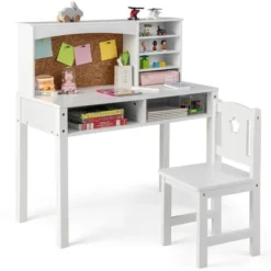 Costway Kids Desk And Chair Set Study Writing Workstation With Hutch & Bulletin Board 23 Costway Kids Desk And Chair Set Study Writing Workstation With Hutch & Bulletin Board -Children Furniture Store GUEST bd41e6dc bb8c 42c8 9773 14ef1e75f8c8
