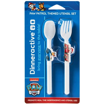 PAW Patrol 2pc Plastic Utensil Set - Dinneractive 3 PAW Patrol 2pc Plastic Utensil Set - Dinneractive