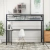 Twin Size Metal Loft Bed With Desk, Ladder And Railing - ModernLuxe -Children Furniture Store GUEST bec3d2d3 822f 4e0d a18b 66b3658c3ae6