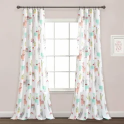 52"x84" Make A Wish Southwest Llama Cactus Window Curtain Panels Set - Lush Décor 13 52"x84" Make A Wish Southwest Llama Cactus Window Curtain Panels Set - Lush Décor -Children Furniture Store GUEST bf261af1 1de5 4ade a85f 986f82e9ced5