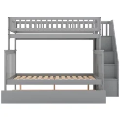 Twin Over Full Bunk Bed With Trundle Bed And Staircase-ModernLuxe 14 Twin Over Full Bunk Bed With Trundle Bed And Staircase-ModernLuxe -Children Furniture Store GUEST c0833d7e fb74 40b4 8ec3 46795118a439