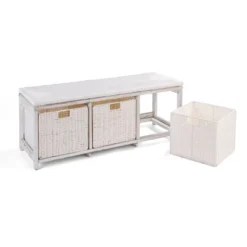 Badger Basket Kid's Storage Bench With Woven Top And Baskets White 16 Badger Basket Kid's Storage Bench With Woven Top And Baskets White -Children Furniture Store GUEST c33147cc c14f 4267 bd97 8d817b8726a7