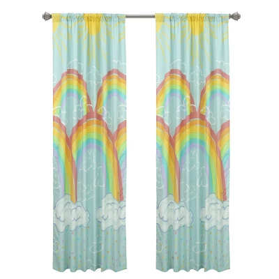 48"x84" Rainbow Clouds Window Panel Pair Curtains - Kidz Mix 3 48"x84" Rainbow Clouds Window Panel Pair Curtains - Kidz Mix