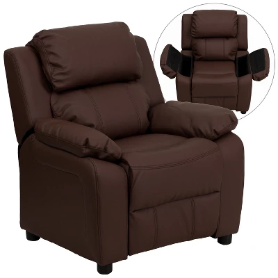 Flash Furniture Deluxe Padded Contemporary Kids Recliner With Storage Arms 19 Flash Furniture Deluxe Padded Contemporary Kids Recliner With Storage Arms - Image 17