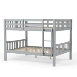 HOMES: Inside + Out Twin Over Twin Kids' Clare Bunk Bed Gray - IoHOMES -Children Furniture Store GUEST c5b7187d f46a 4646 a2d4 c70645f4b948