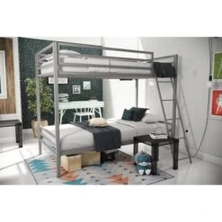 Twin Over Twin Maxwell Metal Bunk Bed Gray - Novogratz 12 Twin Over Twin Maxwell Metal Bunk Bed Gray - Novogratz -Children Furniture Store GUEST c5ca09e3 edae 4f47 b5a6 f20dcf33fb6a