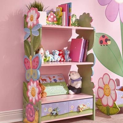 Magic Garden Floral Bookshelf - Fantasy Fields By Teamson Kids 3 Magic Garden Floral Bookshelf - Fantasy Fields By Teamson Kids
