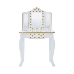 Fashion Polka Dot Gisele Play Vanity Set With Led Mirror White/Gold - Teamson Kids 27 Fashion Polka Dot Gisele Play Vanity Set With Led Mirror White/Gold - Teamson Kids -Children Furniture Store GUEST c71bfc0f 9c5e 492f b5f6 757f271dc383