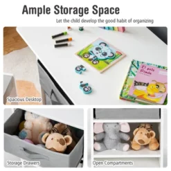 Babyjoy Kids Art Play Wood Table And 2 Chairs Set W/ Storage Baskets Puzzle 16 Babyjoy Kids Art Play Wood Table And 2 Chairs Set W/ Storage Baskets Puzzle -Children Furniture Store GUEST c72c06c3 5f8e 4634 a161 e0706db17340