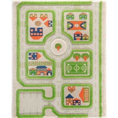 31.5"x44.5" Traffic Green 3D Play Rug - IVI 4 31.5"x44.5" Traffic Green 3D Play Rug - IVI - Image 2