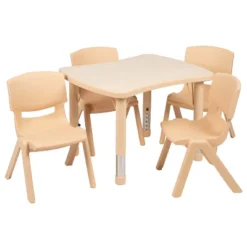 Emma And Oliver 21.875"W X 26.625"L Rectangular Plastic Height Adjustable Activity Table Set With 4 Chairs 16 Emma And Oliver 21.875"W X 26.625"L Rectangular Plastic Height Adjustable Activity Table Set With 4 Chairs -Children Furniture Store GUEST c8079485 a1de 4e59 8363 3db8b69d61b1