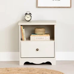 Lyara 1 Drawer Nightstand White Wash - South Shore 18 Lyara 1 Drawer Nightstand White Wash - South Shore -Children Furniture Store GUEST c8f7deac 05eb 45c3 bc18 66a7d931ee1a