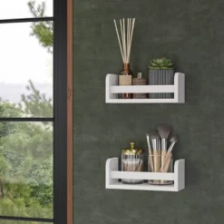 2pk Kids' 10" Floating Wall Mount Bookshelf Set White - RiverRidge Home 26 2pk Kids' 10" Floating Wall Mount Bookshelf Set White - RiverRidge Home -Children Furniture Store GUEST ca0c00c6 c615 497b a352 7e136e7c6dc7