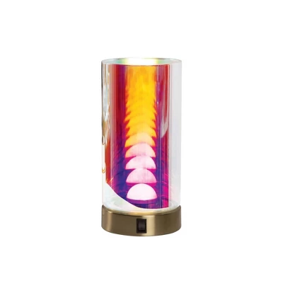 Teen Iridescent Cylinder LED Novelty Table Lamp - West & Arrow 4 Teen Iridescent Cylinder LED Novelty Table Lamp - West & Arrow - Image 2