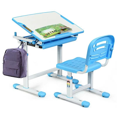 Costway Height Adjustable Children's Desk Chair Set Multifunctional Study Drawing 12 Costway Height Adjustable Children's Desk Chair Set Multifunctional Study Drawing - Image 10