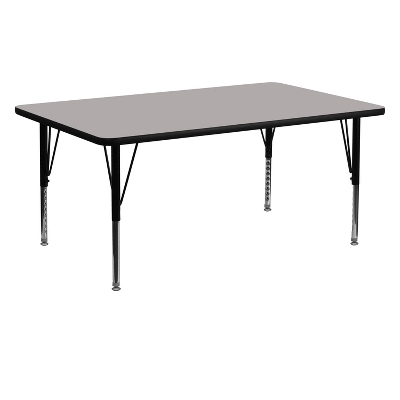 Flash Furniture 24''W X 60''L Rectangular HP Laminate Activity Table - Height Adjustable Short Legs 4 Flash Furniture 24''W X 60''L Rectangular HP Laminate Activity Table - Height Adjustable Short Legs - Image 2
