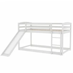 Twin Over Twin Bunk Bed With Convertible Slide And Ladder - ModernLuxe -Children Furniture Store GUEST cca88794 3155 444e 9c8a 48364940b656