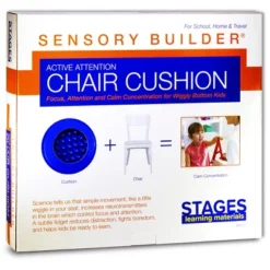 Stages Learning Materials Sensory Builder Active Attention Chair Cushion, Blue + Hand Pump