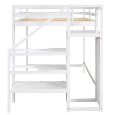 Full Size Loft Bed With Built-in Storage Wardrobe And Stairs-ModernLuxe 10 Full Size Loft Bed With Built-in Storage Wardrobe And Stairs-ModernLuxe - Image 8