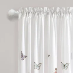 Children Furniture Store 46 2pc Flutter Butterfly Window Curtain Set Pink - Lush Décor