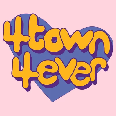 Junior's Turning Red 4Town 4Eva Heart T-Shirt 3 Junior's Turning Red 4Town 4Eva Heart T-Shirt