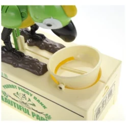 Insten Parrot Piggy Bank Robotic Coin Munching Toy Money Box, Green, 6.6x6.5 Inches -Children Furniture Store GUEST cffc3148 05be 40a0 a45d f6150bfe06a3