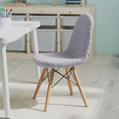 Merrick Lane Children's Lyon Faux Shearling Accent Chair, Modern Accent Chair For Bedroom, Entryway, And Living Room 4 Merrick Lane Children's Lyon Faux Shearling Accent Chair, Modern Accent Chair For Bedroom, Entryway, And Living Room - Image 2